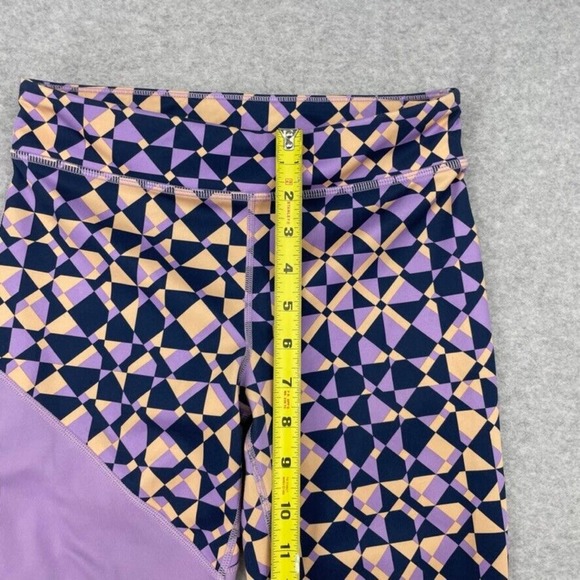 Nike Youth Girls Dri Fit Leggings Pants Size L Purple Triangle Active Running - Picture 4 of 9